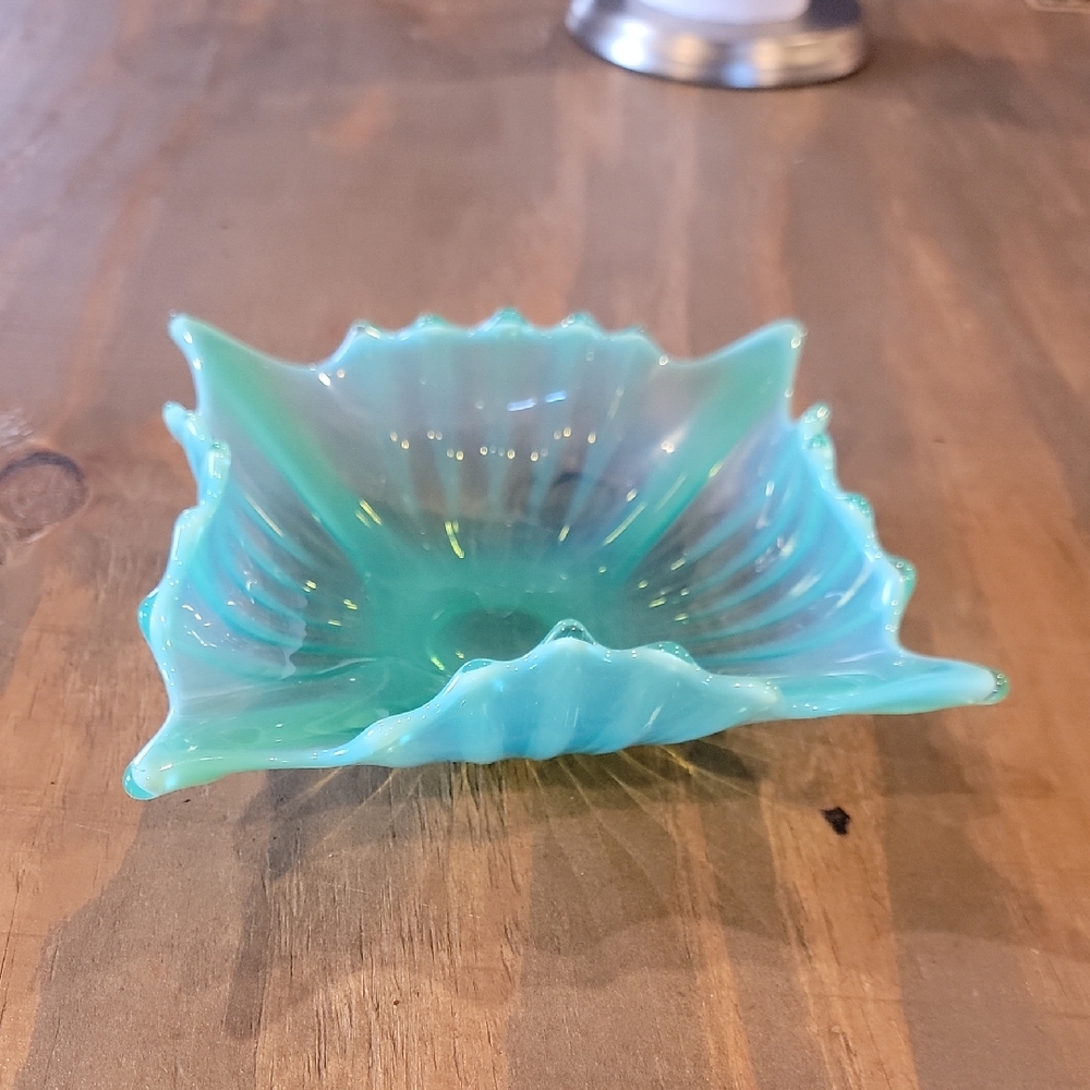 Storia Aqua Glass Art Dish